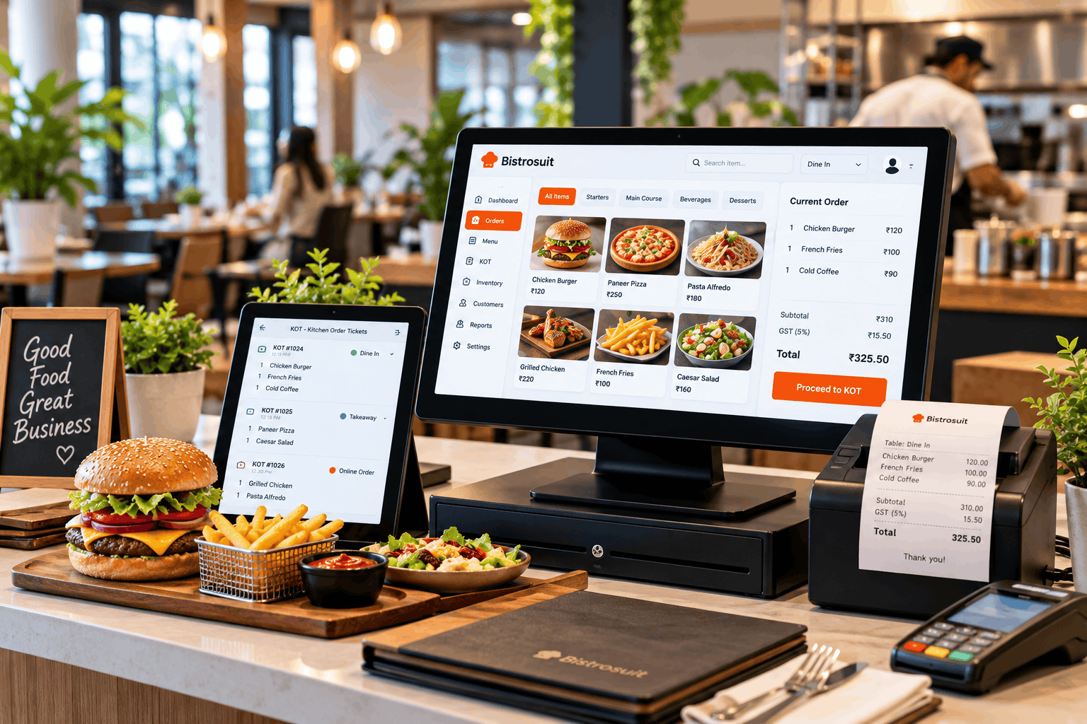 POSWAGON Bistrosuit Restaurant Management Software Interface